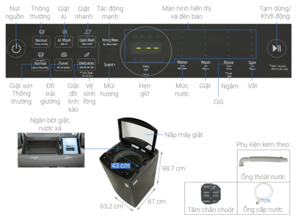 Máy giặt LG AI DD Inverter TV2514DV3B